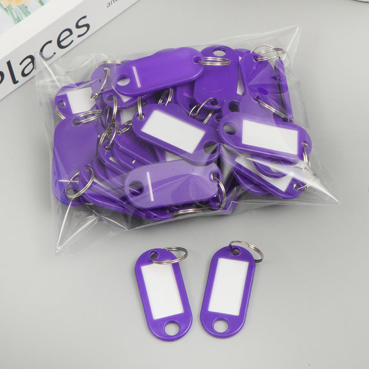 Unisex label tags with key ring and writable field Bowlift