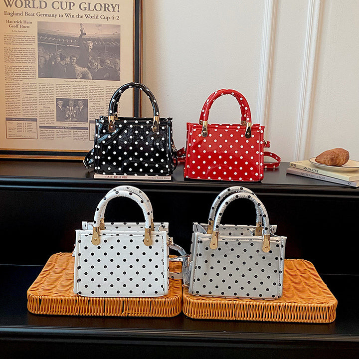 WoChic Polka Dot Handheld Satchel Bag Bowlift