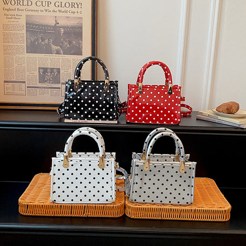WoChic Polka Dot Handheld Satchel Bag Bowlift