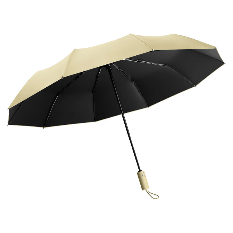 Women's Automatic Umbrella with Wind-Resistant Construction Bowlift