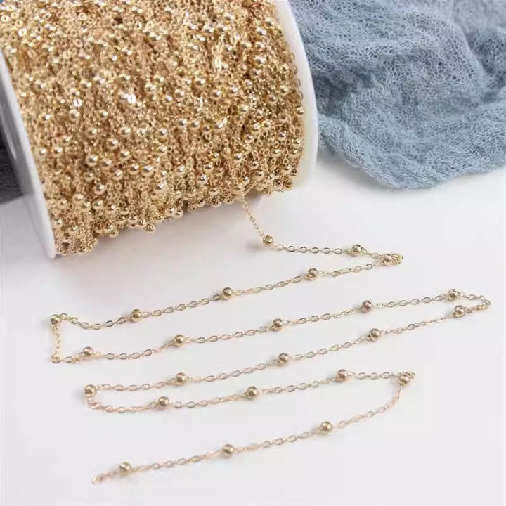 Delicate Beaded Chain Necklace Bowlift