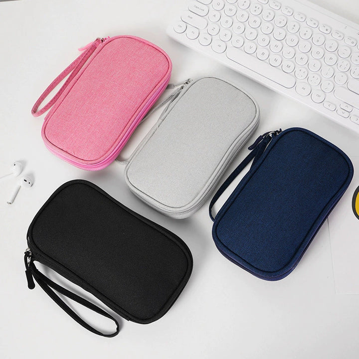 Compact RFID Travel Tech Organizer Wristlet Pouch Bowlift