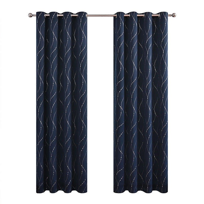 Blackout Wave Pattern Window Curtains