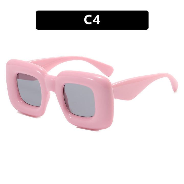 Women rectangular sunglasses with wide frame and protective UV filter Bowlift