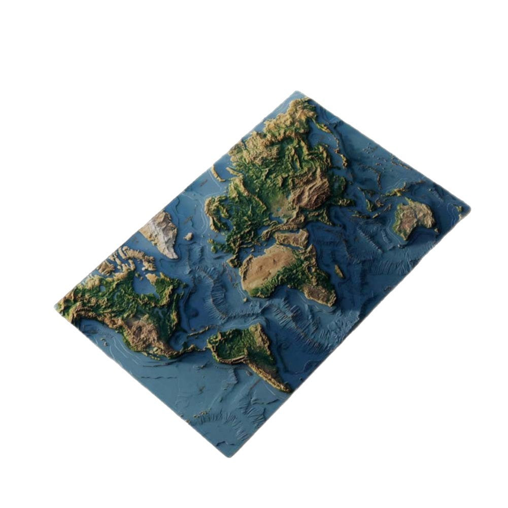3D Geographical Design Floor Mat Bowlift