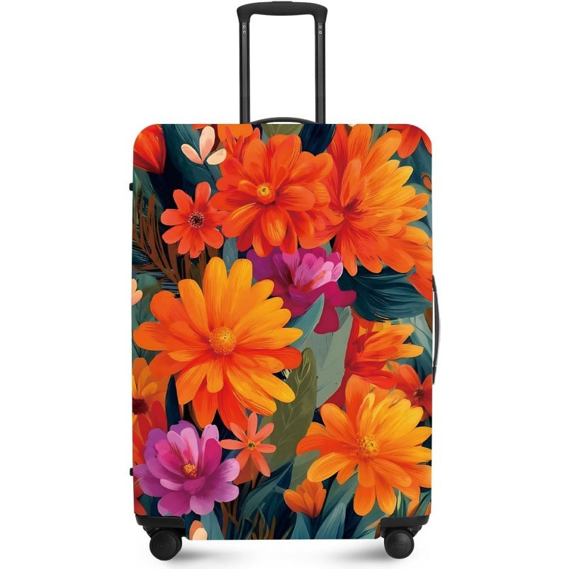 Unisex nan elastic suitcase cover with UV-resistant motif print and zip opening Bowlift