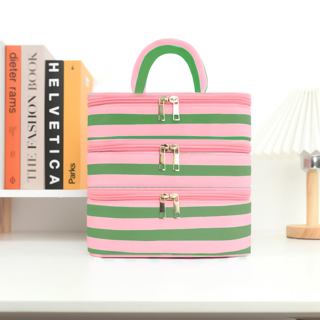 Stylish cosmetic organizer with multiple compartments Bowlift