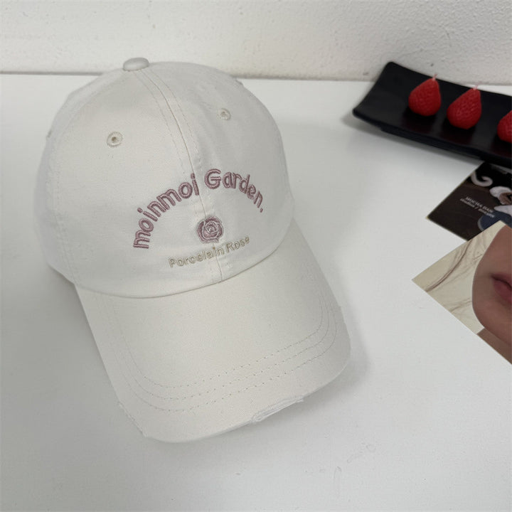 Women's Embroidered Casual Sun Protection Cap Bowlift