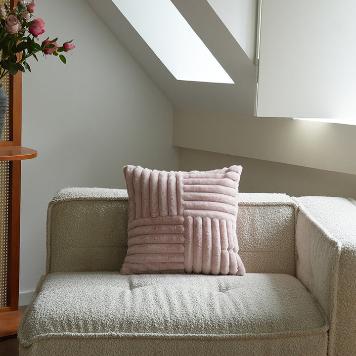 Textured Plush Decorative Cushion