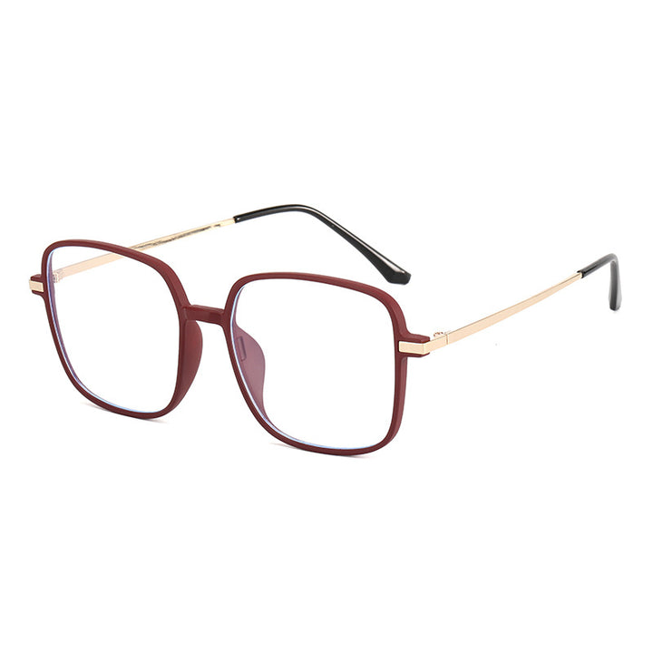 Women's square designer glasses with delicate metal frame Bowlift