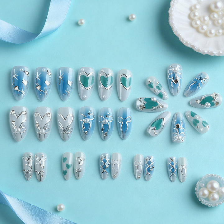 Artistic Crystal-Embellished Nail Art Set Bowlift