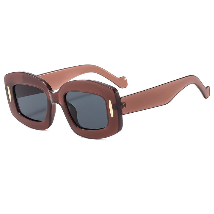 Women's Fashion Square Sunglasses with Trendy Frame Bowlift