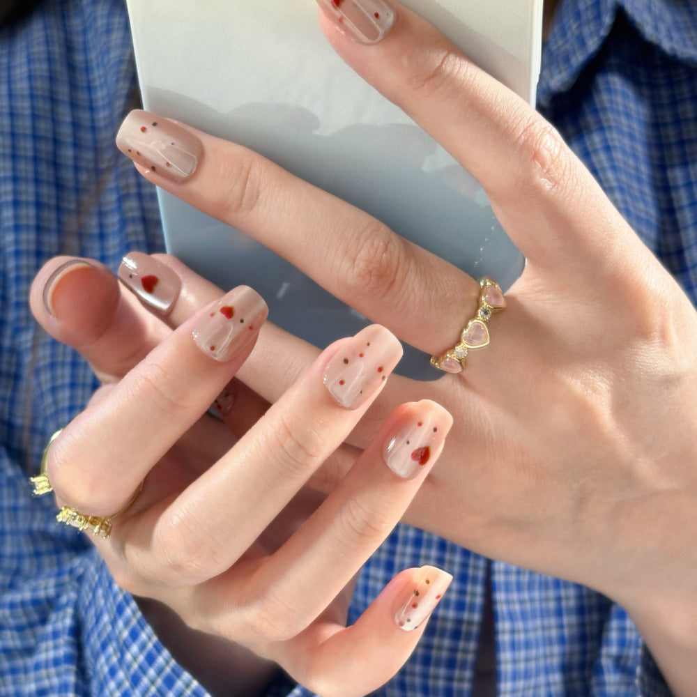 Decorative Gemstone and Floral Press-On Nails Bowlift