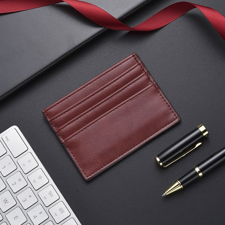 Textured Leather Card Holder Bowlift