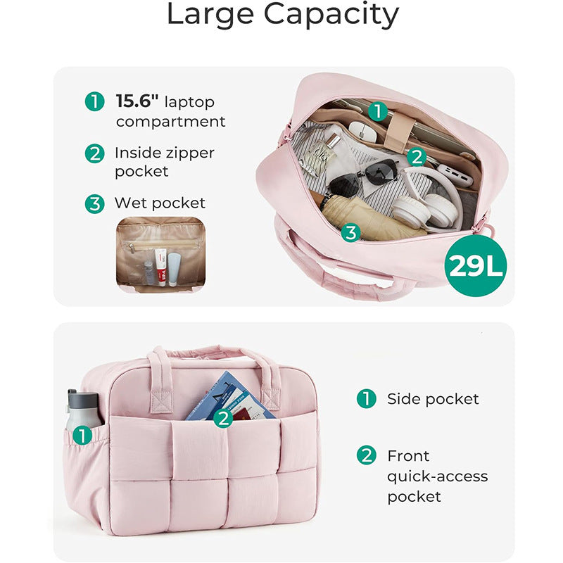 Multifunctional Travel Bag with Padded Interior and Removable Shoulder Straps Bowlift