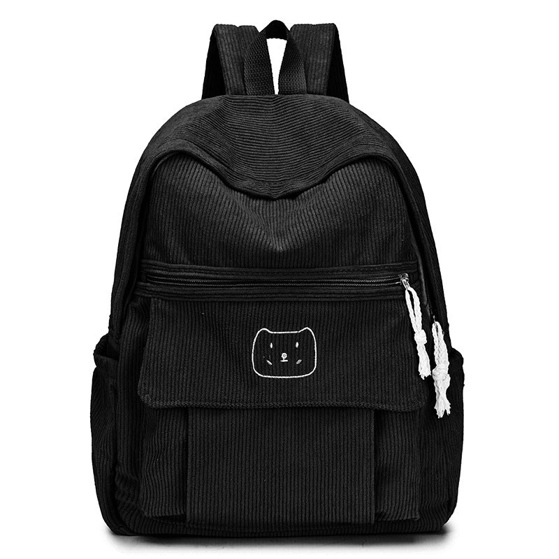 Plush Corduroy Motivational Backpack