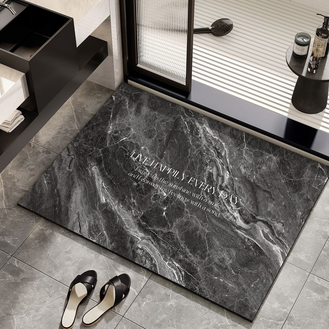 Inspirational Marble Bath Mat Bowlift