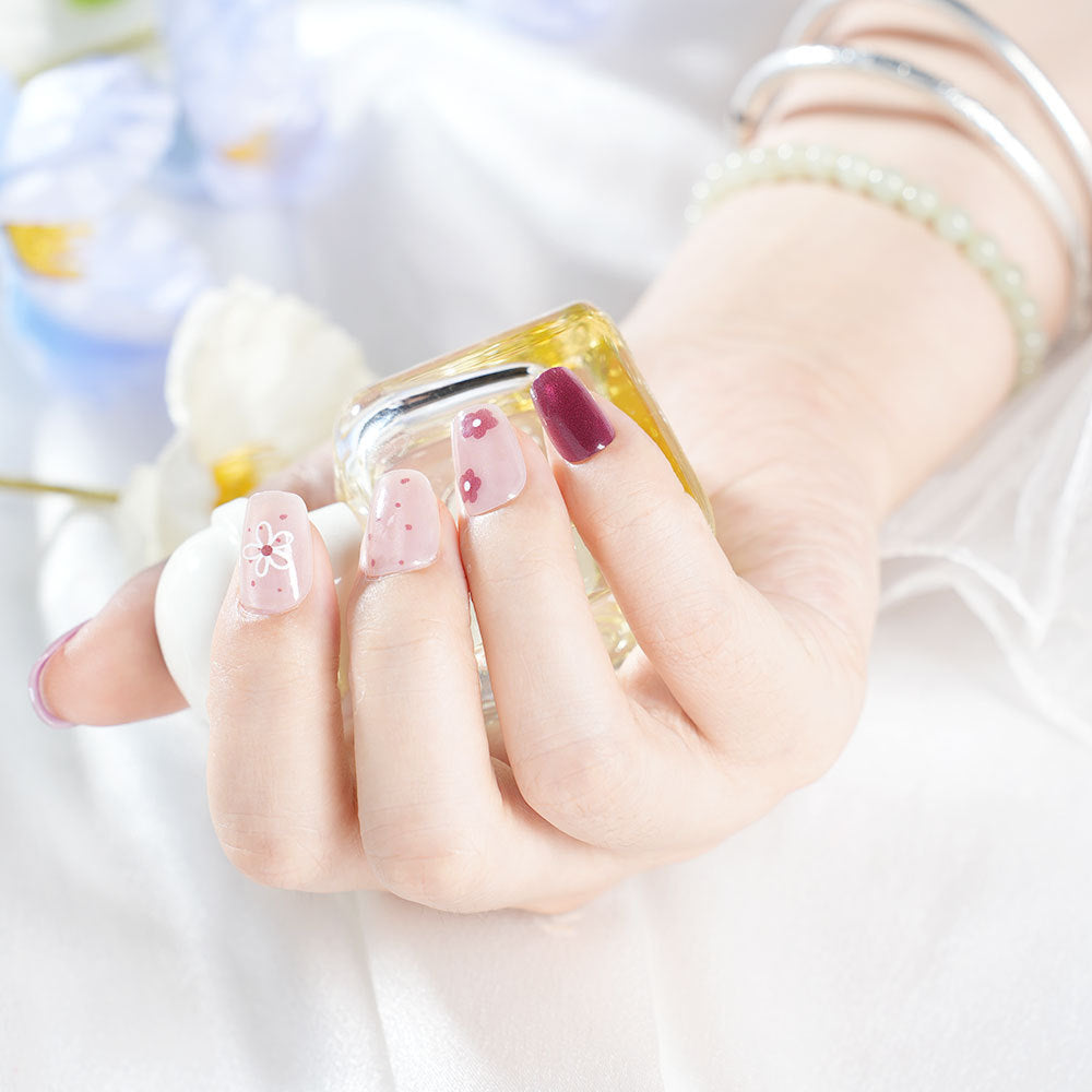 Floral Art Press-On Nail Set Bowlift