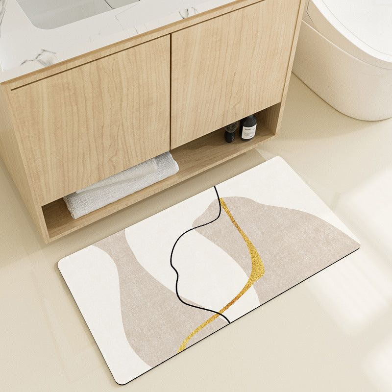 Stylish Geometric Pattern Bath Mat Bowlift