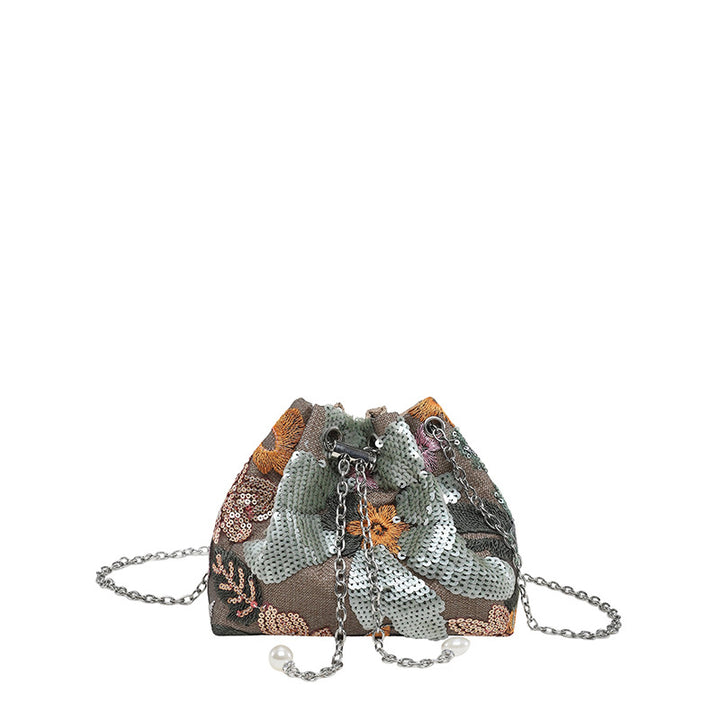 WoStylish Sequin Drawstring Clutch Purse Bowlift