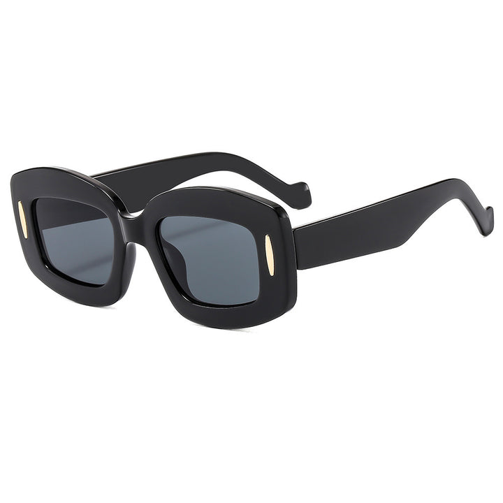 Women's Fashion Square Sunglasses with Trendy Frame Bowlift