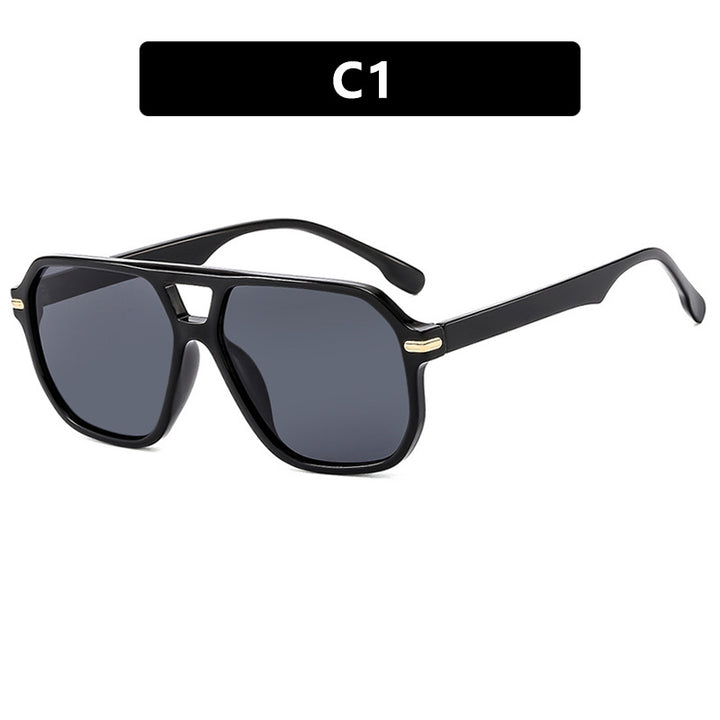 Women's fashionable sunglasses with square frame and eye-catching lenses Bowlift