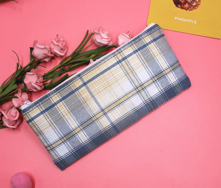 Stylish Plaid Pencil Case Bowlift