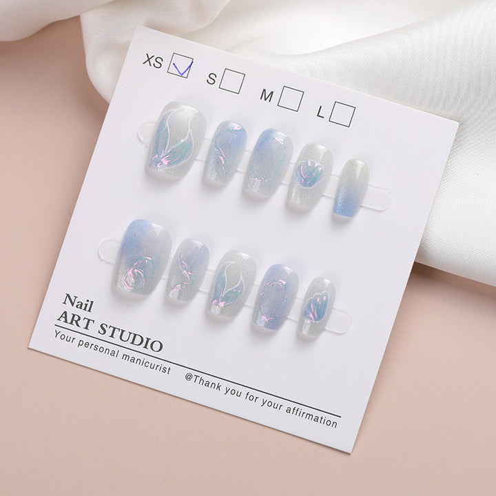 Iridescent Nail Art Press-On Collection Bowlift