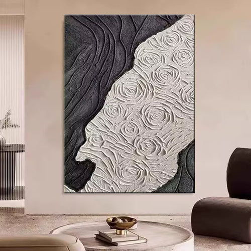 Textured Abstract Floral Canvas Wall Art