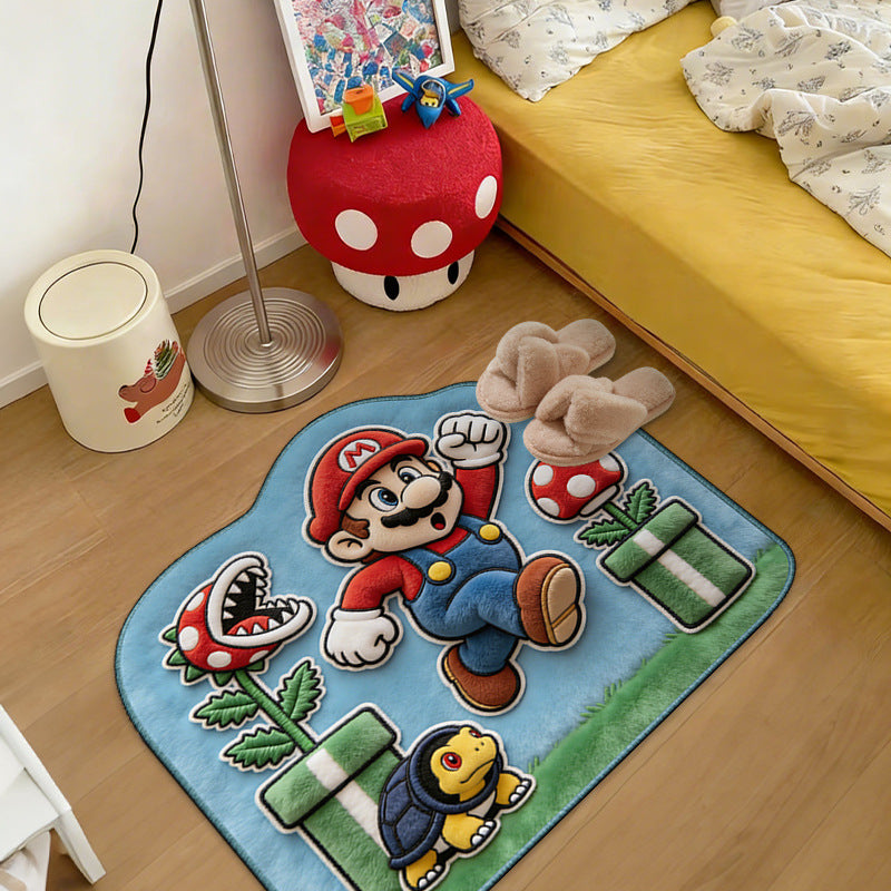 Fun Cartoon-Themed Plush Area Rug
