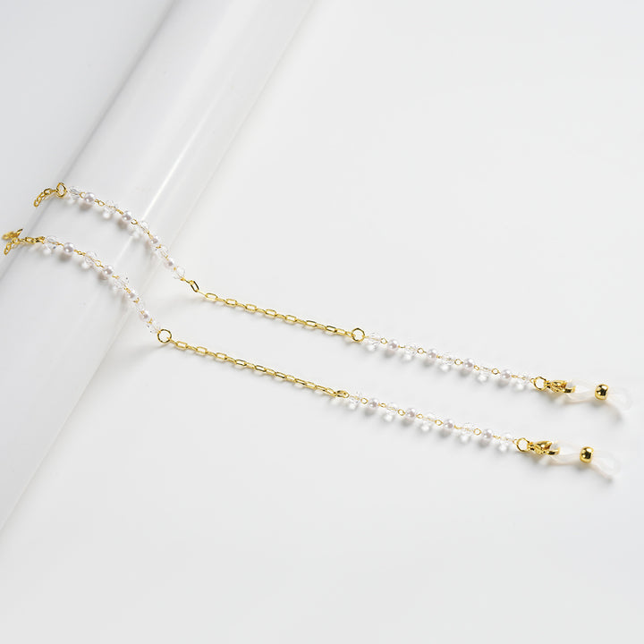 Elegant Pearl-Accented Eyewear Chain Bowlift