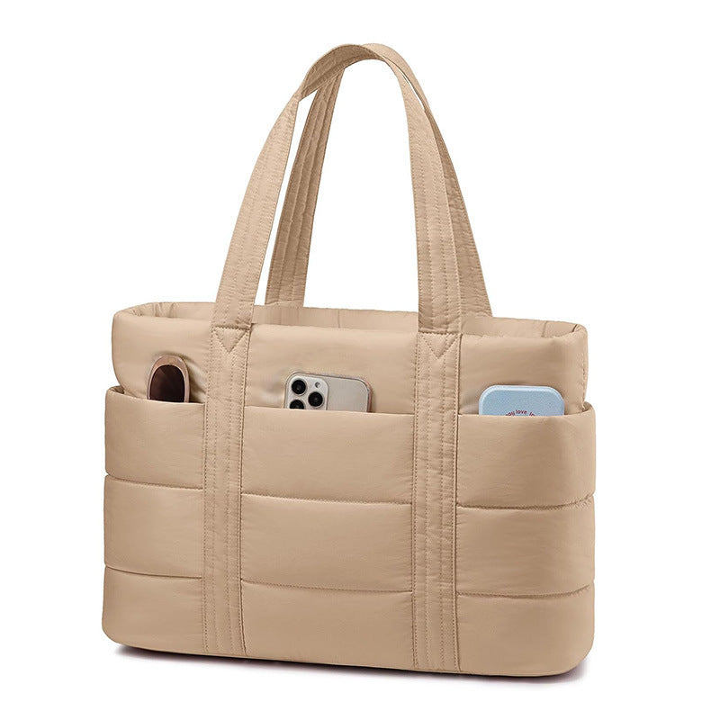 Padded tote bag with practical exterior pockets Bowlift