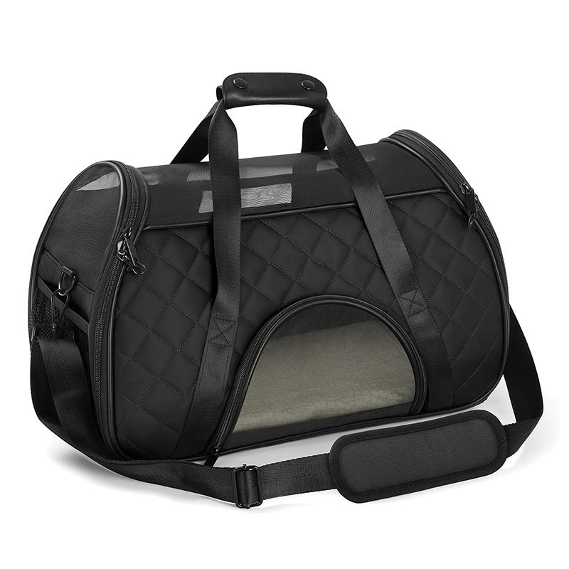 Closed pet transport bag with breathable mesh Bowlift