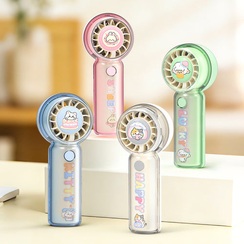 Unisex Portable Handheld Fan with Cute Cat Design Bowlift