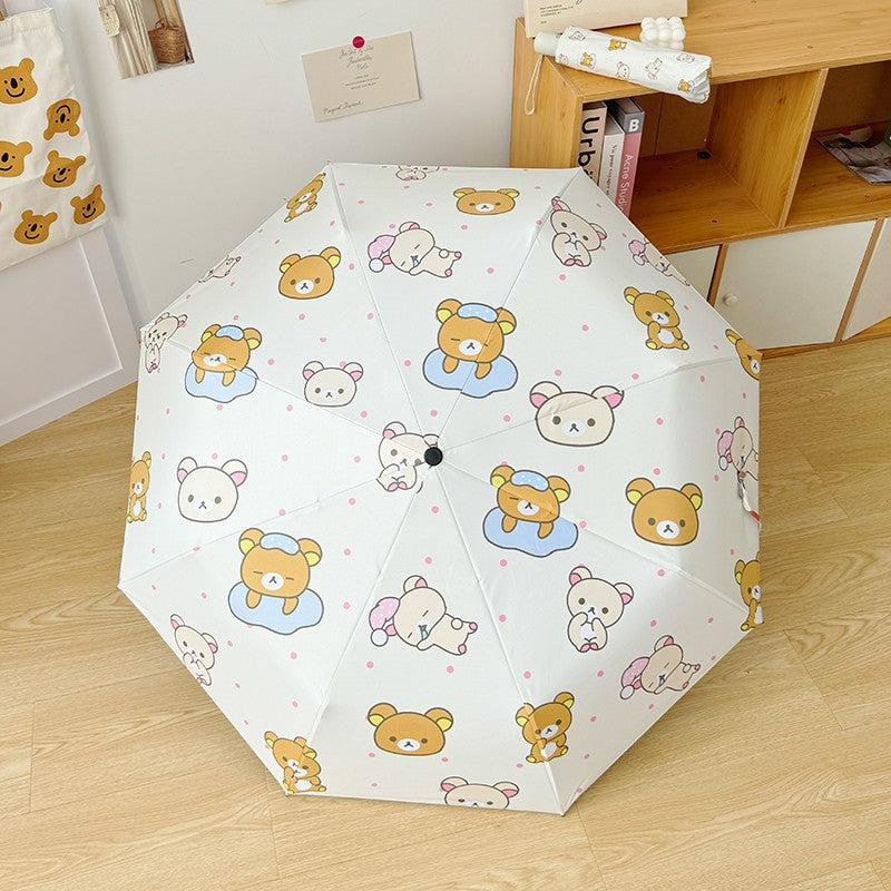 Women's Foldable Umbrella with Cute Animal Design Bowlift