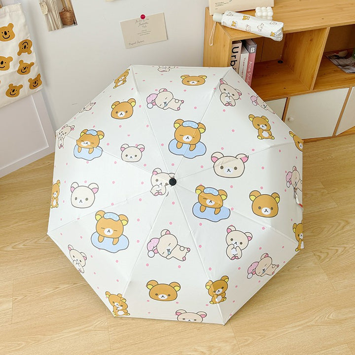 Women's Foldable Umbrella with Cute Animal Design Bowlift