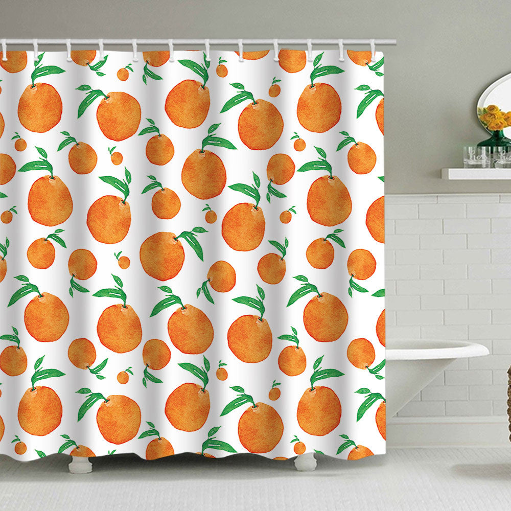 Colorful Citrus Print Shower Curtain Bowlift