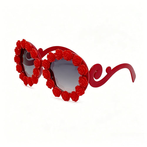 Ladies Designer Sunglasses with Floral Accents Bowlift