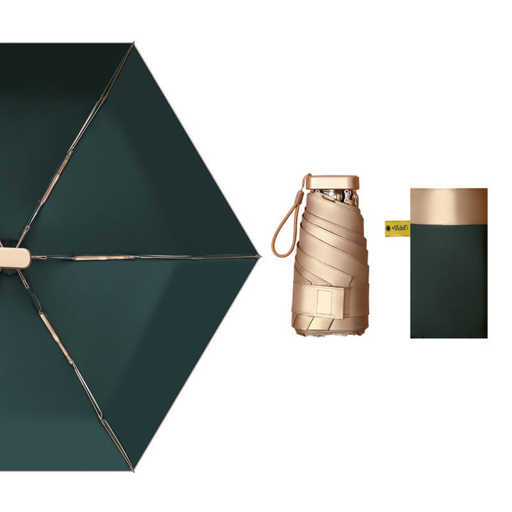 Women's foldable and stylish umbrella with integrated bottle holder Bowlift