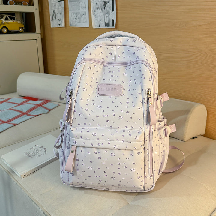Cute Floral Print Backpack Bowlift