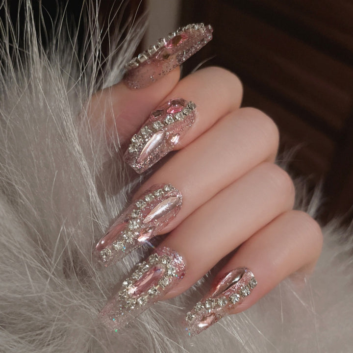 Ornate Butterfly-Inspired Acrylic Nail Extensions Bowlift