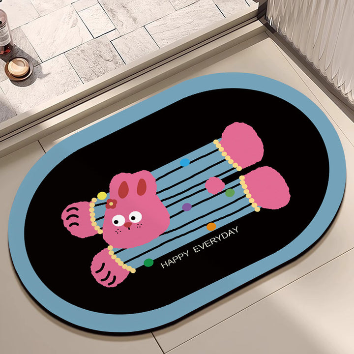 Playful Cat-Themed Shower Mat