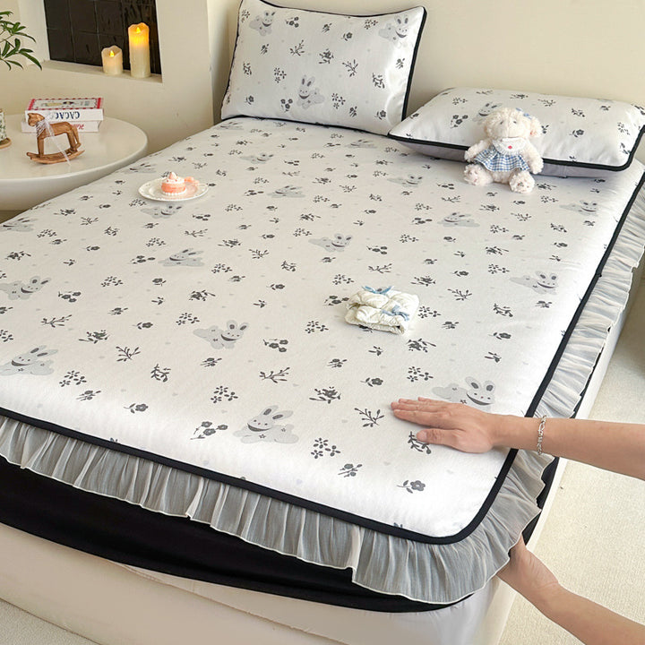 Decorative Floral Mattress Protector