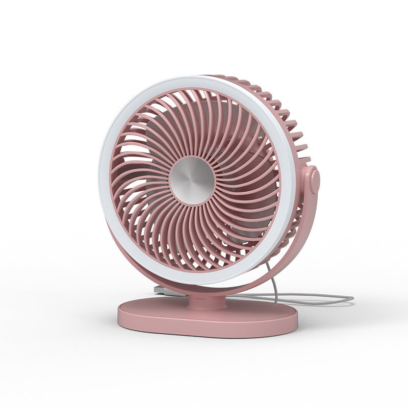 Ladies portable table fan with LED ring lighting Bowlift