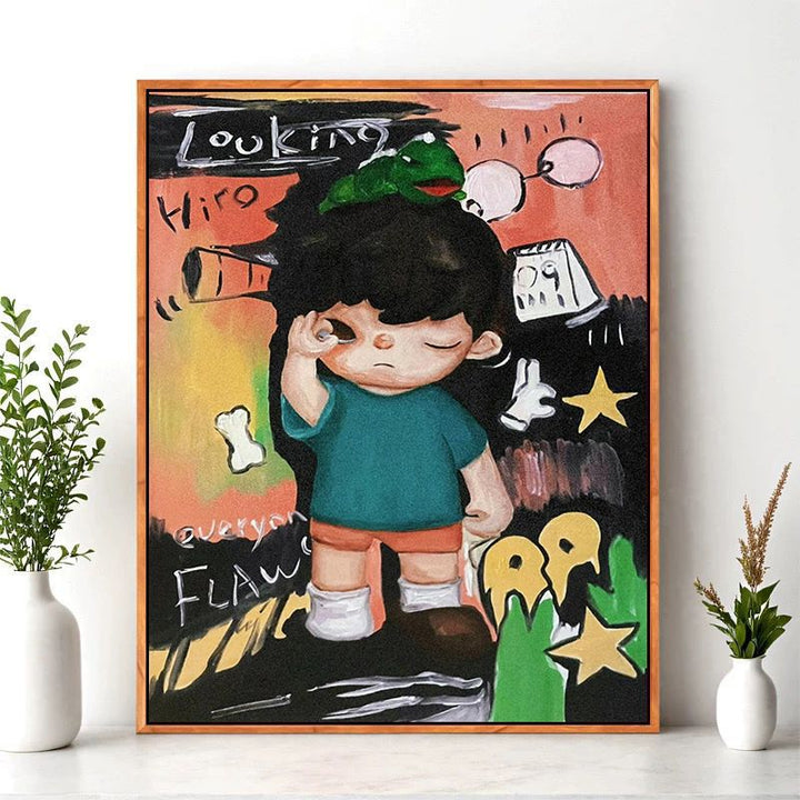 Cartoon Character Wall Art Print Bowlift