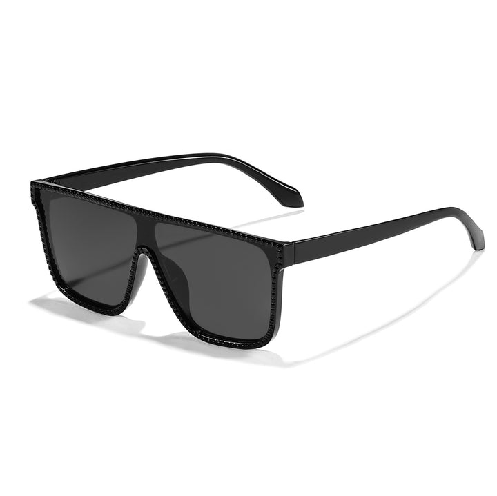 Women's futuristic fashion sunglasses with wide frame and contrasting lenses Bowlift