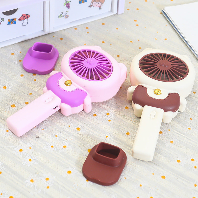 Women's Portable Hand Fan in Creative Cat Design Bowlift