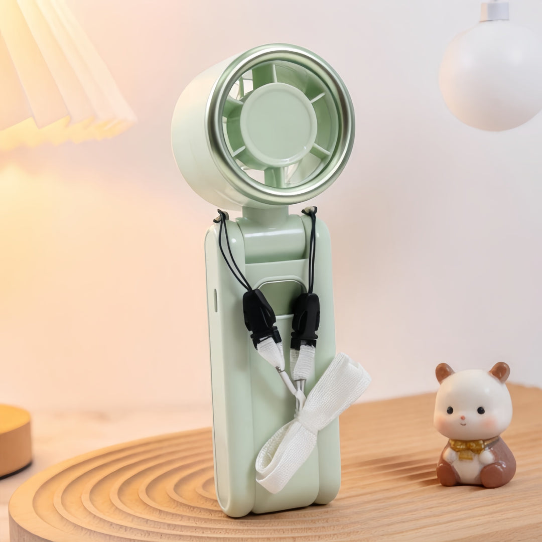 Ladies Portable Hand Fan with USB Charging Function and Ergonomic Design Bowlift
