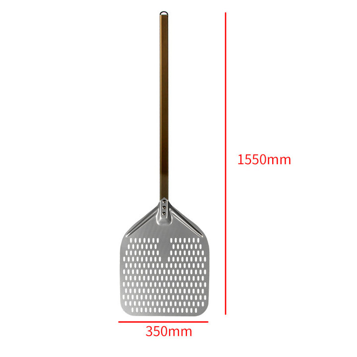 perforated aluminum pizza peel with extra-long ergonomic handle Bowlift