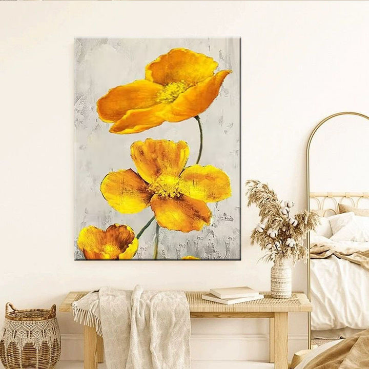 Floral Textured Wall Art Decor